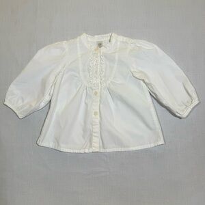 GAP White Kids Blouse with Button Detail